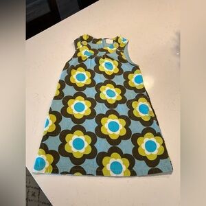 Mini Boden Pinnie Corduroy Floral Dress size 7/8Y